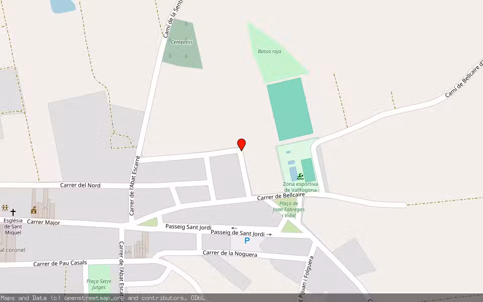 Mapa de Subasta Inmueble (Finca rústica) en Vallfogona De Balaguer, Lleida