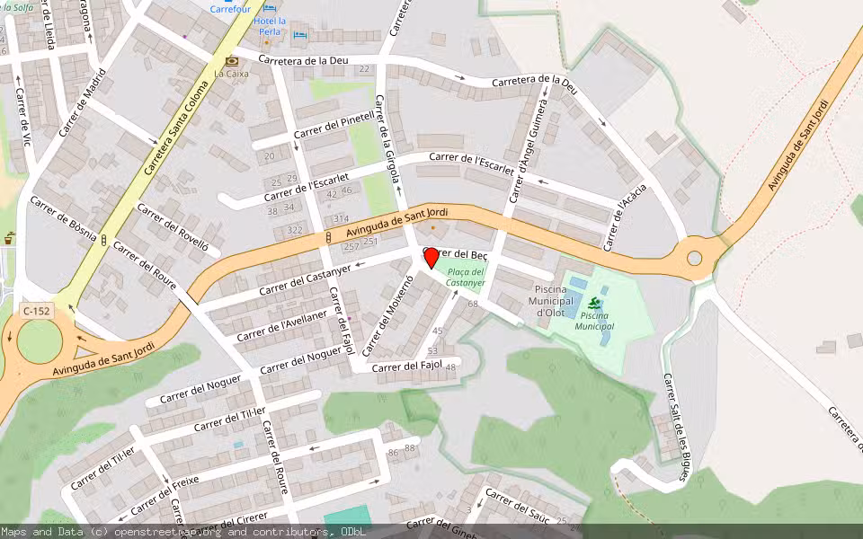 Mapa de Subasta Inmueble (Garaje) en Olot, Girona