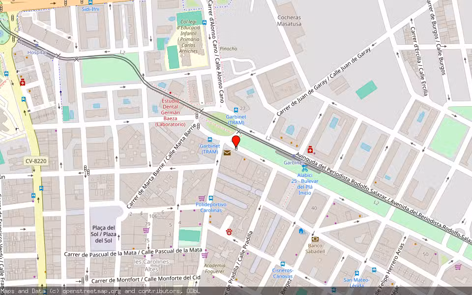 Mapa de Subasta Inmueble (Vivienda) en Alacant-alicante, Alicante/Alacant