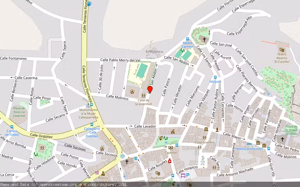 Mapa de Subasta Inmueble (Vivienda) en Calasparra, Murcia