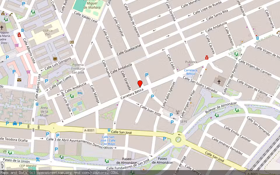 Mapa de Subasta Inmueble (Vivienda) en La Rinconada, Sevilla