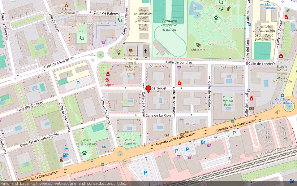Mapa de Subasta Inmueble (Garaje) en Torrejon De Ardoz, Madrid