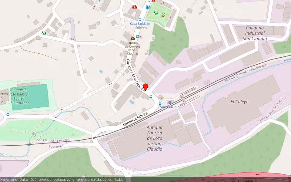 Mapa de Subasta Inmueble (Garaje) en Oviedo, Asturias
