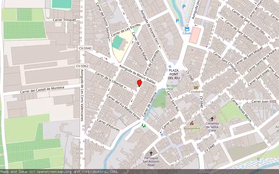 Mapa de Subasta Inmueble (Vivienda) en Canals, Valencia/València