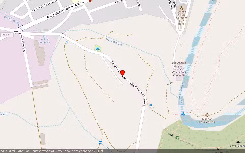 Mapa de Subasta Inmueble (Finca rústica) en Les Coves De Vinromà, Castellón/Castelló