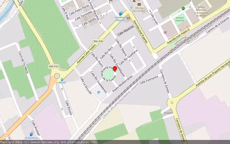 Mapa de Subasta Inmueble (Vivienda) en Beniel, Murcia