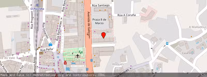 Mapa de Subasta de Inmueble (Garaje) en O Porriño, Pontevedra 