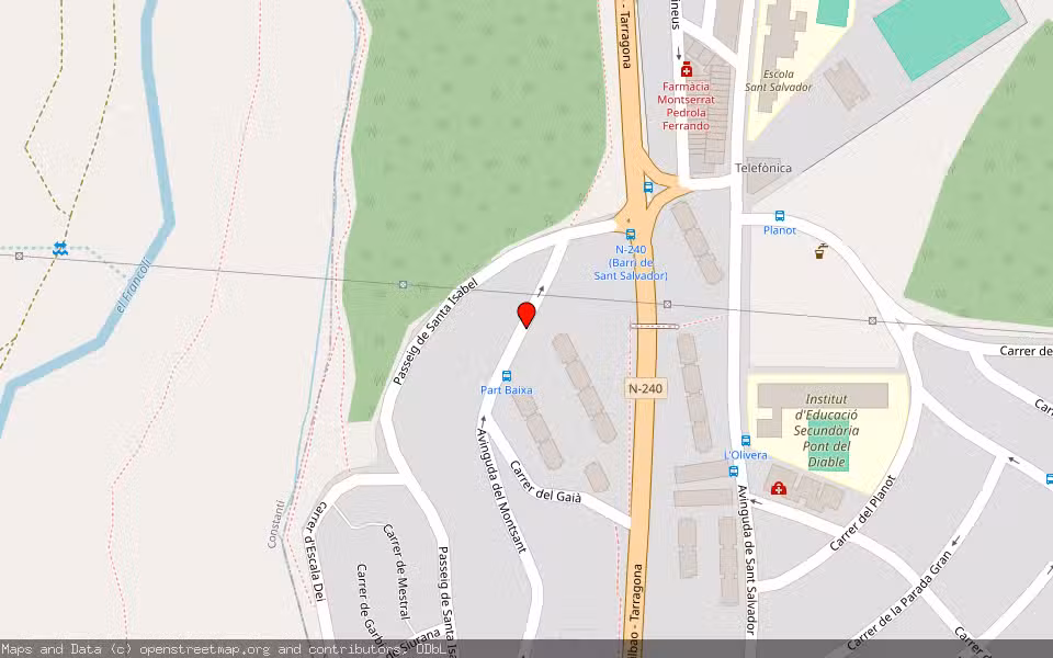 Mapa de Subasta Inmueble (Vivienda) en Tarragona