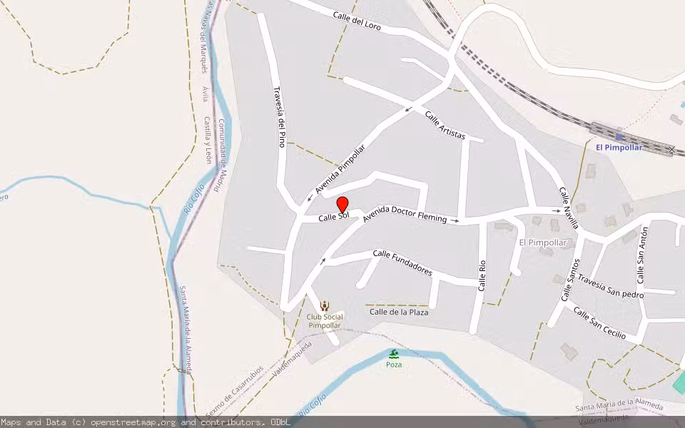 Mapa de Subasta Inmueble (Vivienda) en Santa Maria De La Alameda, Madrid