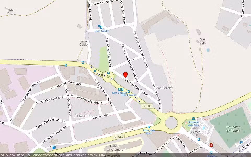 Mapa de Subasta Inmueble (Vivienda) en Blanes, Girona