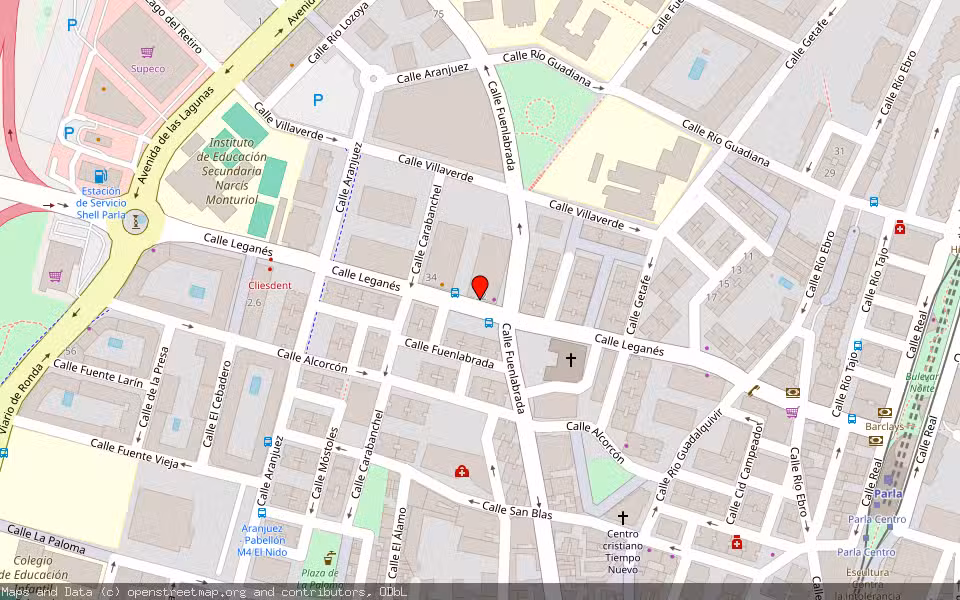 Mapa de Subasta Inmueble (Vivienda) en Parla, Madrid
