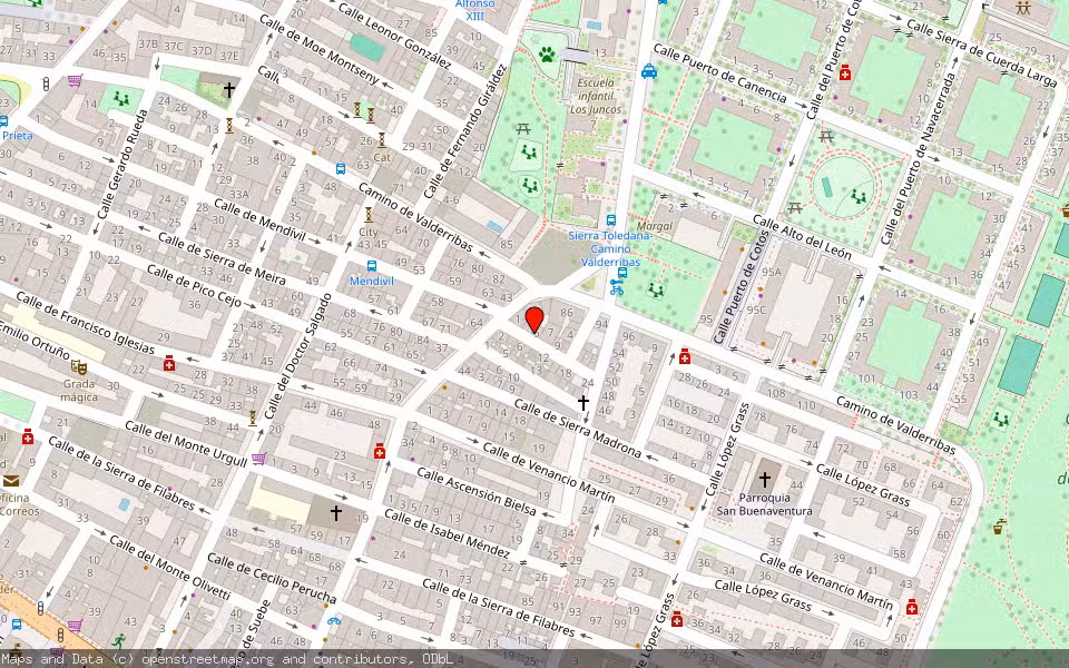 Mapa de Subasta Inmueble (Vivienda) en Madrid