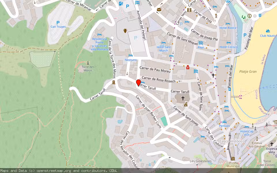 Mapa de Subasta Inmueble (Vivienda) en Tossa De Mar, Girona
