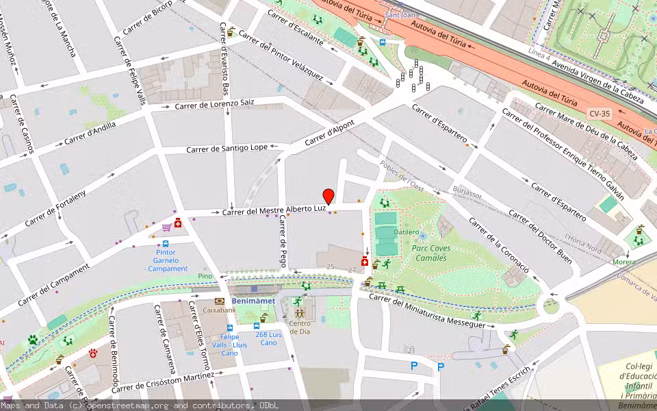 Mapa de Subasta Inmueble (Vivienda) en Benimamet, Valencia/València