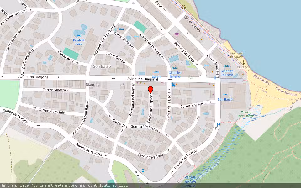 Mapa de Subasta Inmueble (Vivienda) en Can Picafort, Illes Balears