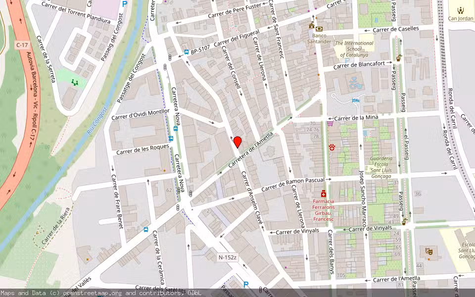 Mapa de Subasta Inmueble (Garaje) en La Garriga, Barcelona