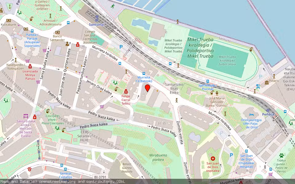 Mapa de Subasta Inmueble (Vivienda) en Santurce, Bizkaia