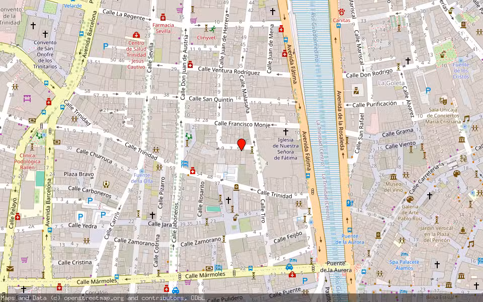 Mapa de Subasta Inmueble (Vivienda) en Malaga, Málaga