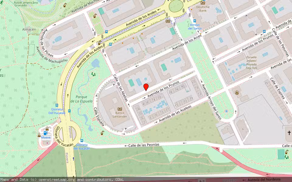 Mapa de Subasta Inmueble (Garaje) en Madrid