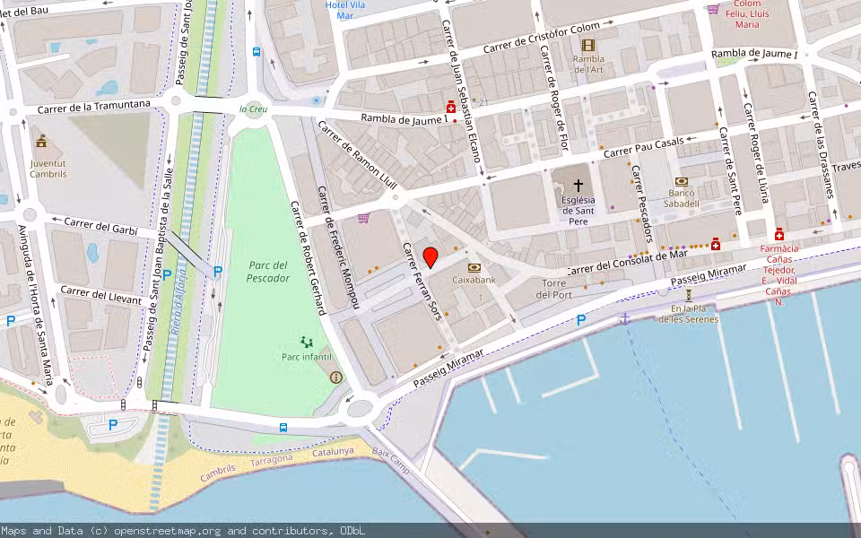Mapa de Subasta Inmueble (Vivienda) en Cambrils, Tarragona