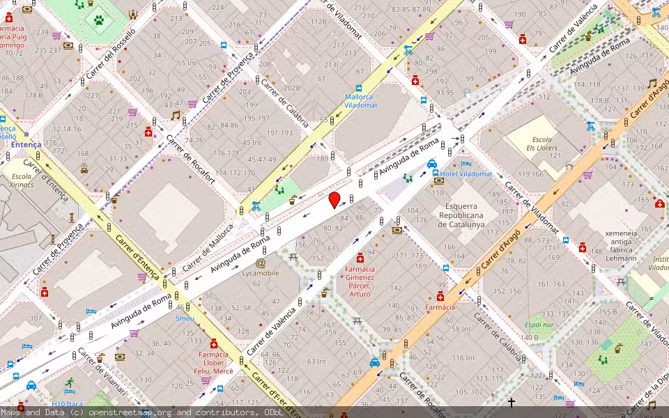 Mapa de Subasta Inmueble (Vivienda) en Barcelona