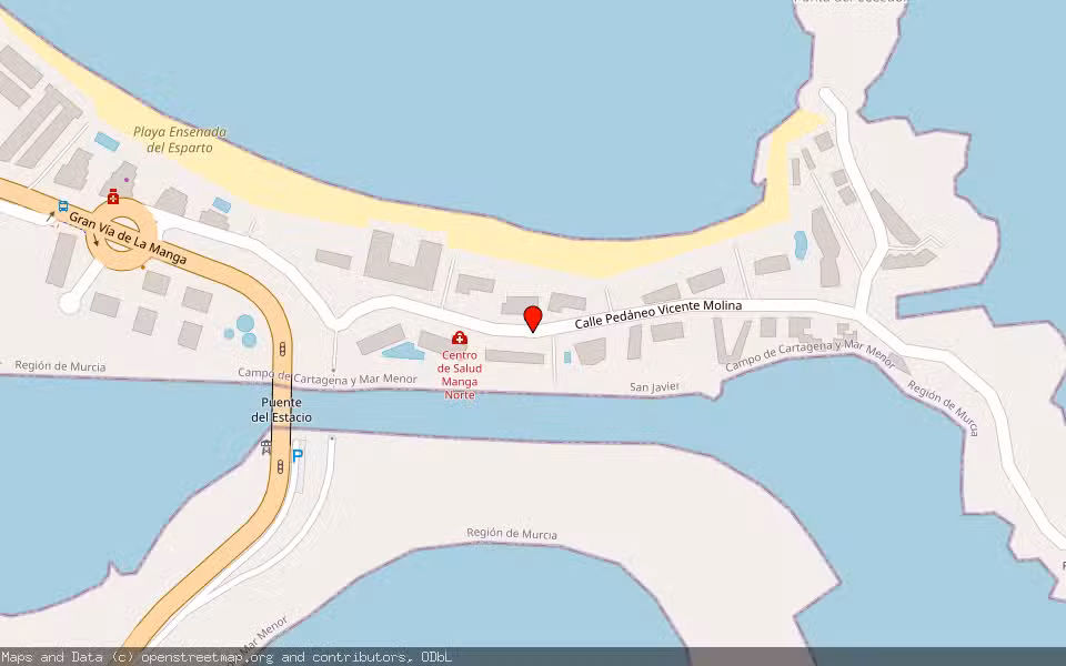 Mapa de Subasta Inmueble (Garaje) en San Javier, Murcia