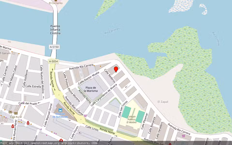 Mapa de Subasta Inmueble (Garaje) en Isla Cristina, Huelva