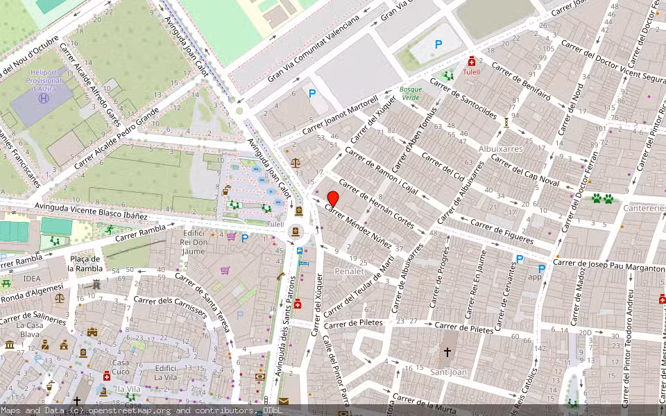 Mapa de Subasta Inmueble (Vivienda) en Alzira, Valencia/València