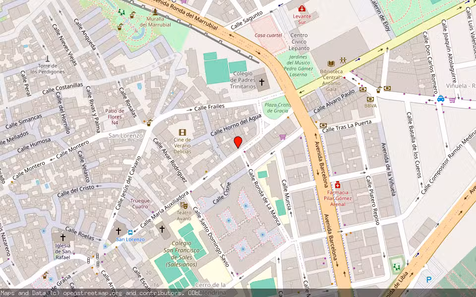 Mapa de Subasta Inmueble (Vivienda) en Cordoba, Córdoba