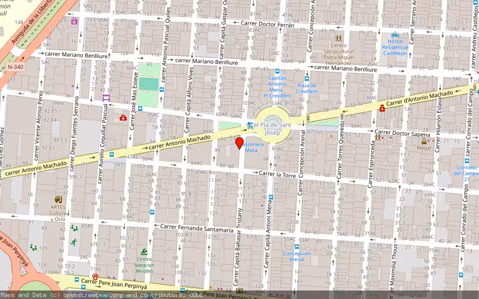 Mapa de Subasta Inmueble (Vivienda) en Elche, Alicante/Alacant