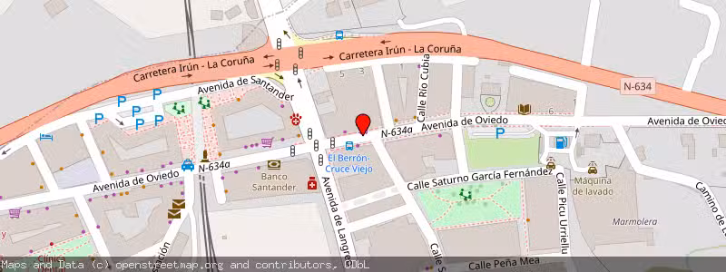 Mapa de Subasta de Inmueble (Garaje) en El Berrón, Asturias 
