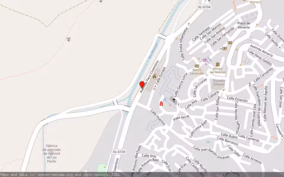 Mapa de Subasta Inmueble (Vivienda) en Macael, Almería