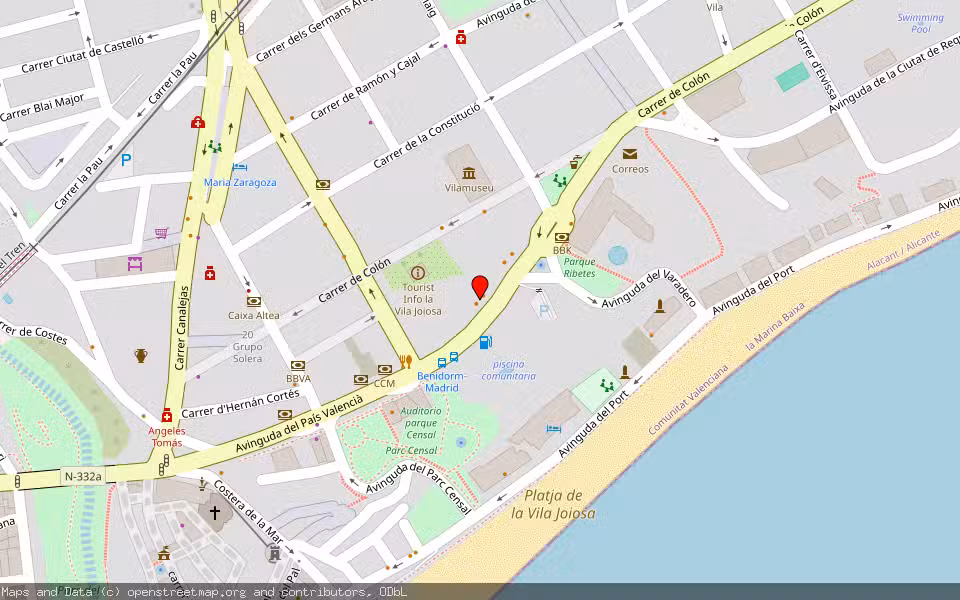 Mapa de Subasta Inmueble (Vivienda) en La Vila Joiosa, Alicante/Alacant