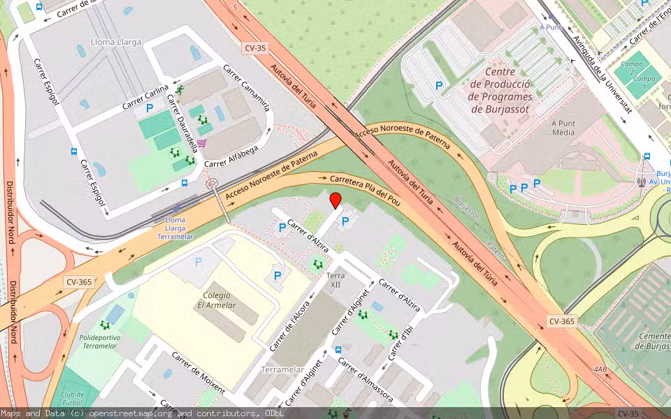 Mapa de Subasta Inmueble (Garaje) en Paterna, Valencia/València