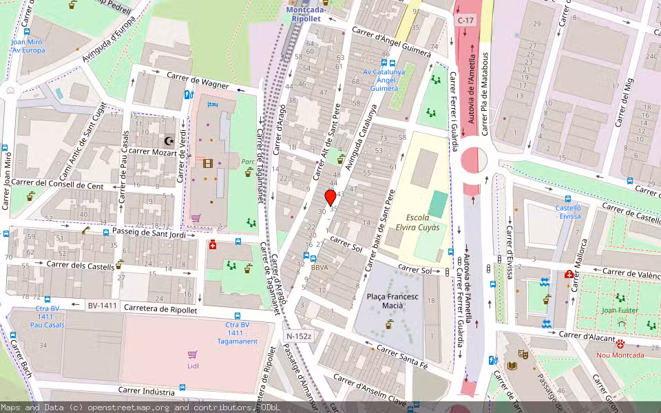Mapa de Subasta Inmueble (Vivienda) en Montcada I Reixac, Barcelona