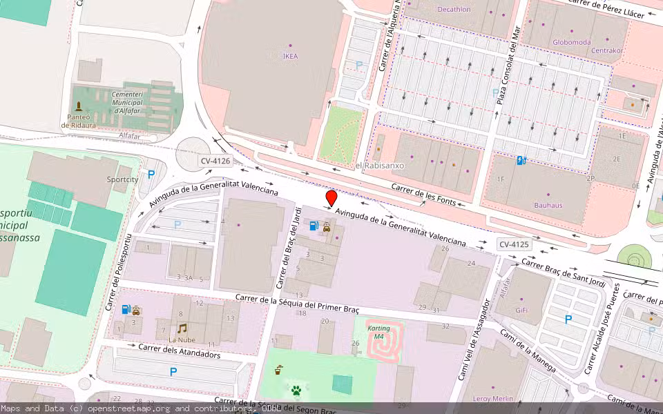 Mapa de Subasta Inmueble (Vivienda) en C. Sant Jordi I Av. Generalitat, Tarragona