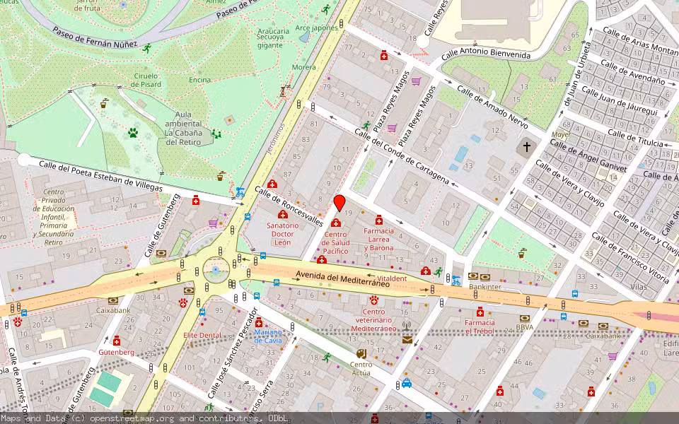 Mapa de Subasta Inmueble (Garaje) en Madrid