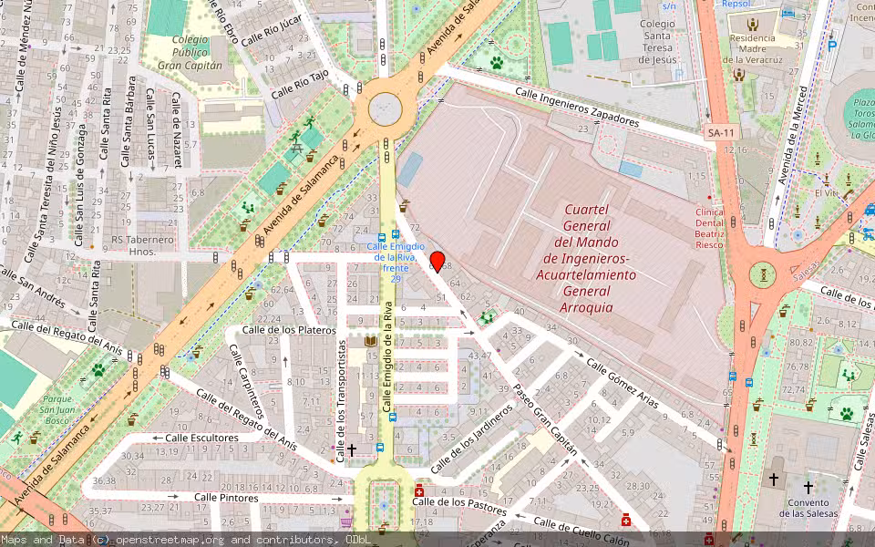 Mapa de Subasta Inmueble (Local comercial) en Salamanca
