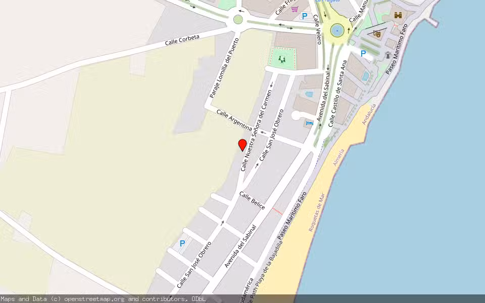 Mapa de Subasta Inmueble (Solar) en Roquetas De Mar, Almería