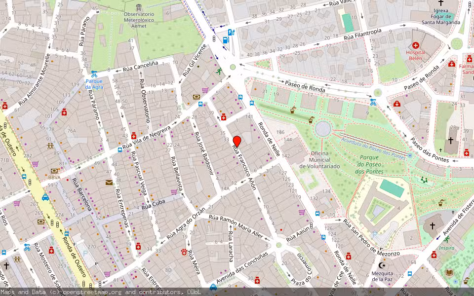 Mapa de Subasta Inmueble (Vivienda) en A Coruña