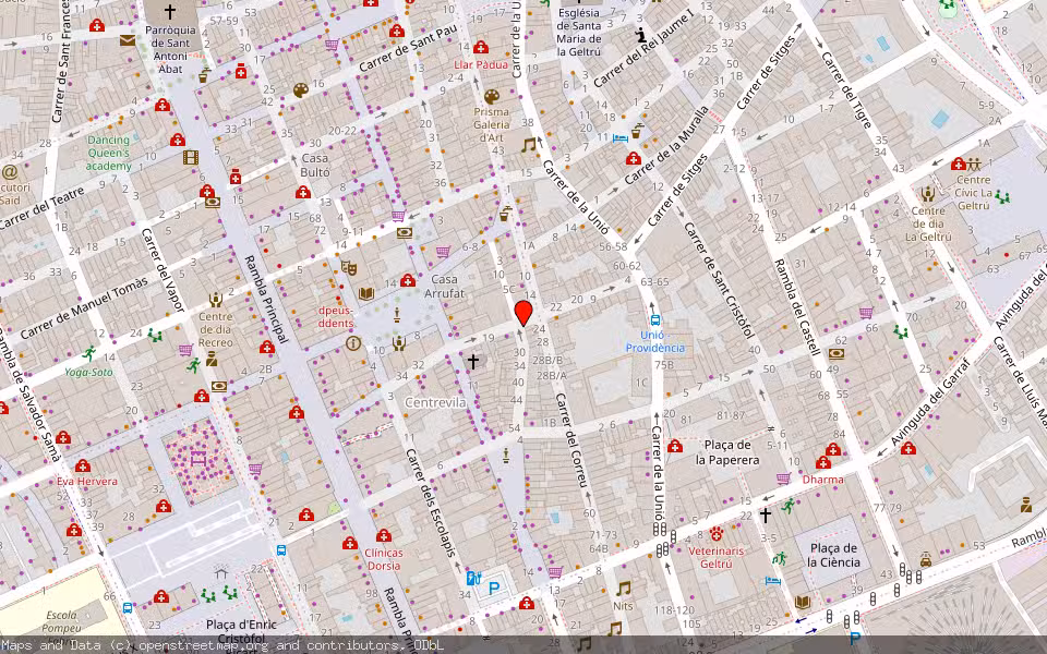 Mapa de Subasta Inmueble (Vivienda) en Vilanova I La Geltrú, Barcelona