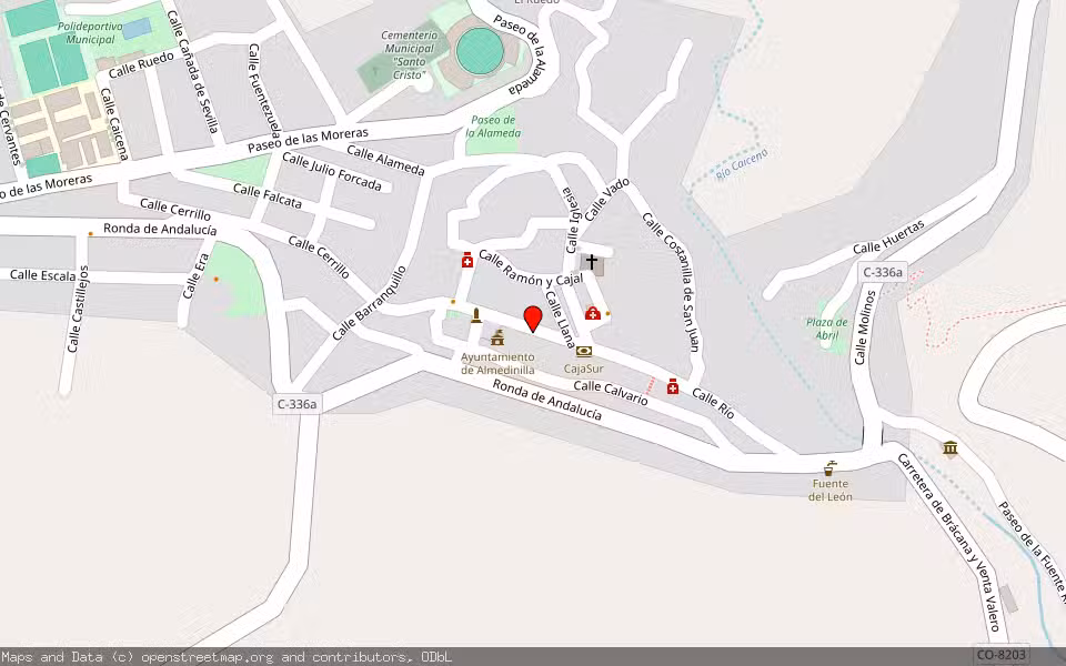 Mapa de Subasta Inmueble (Vivienda) en Almedinilla, Córdoba
