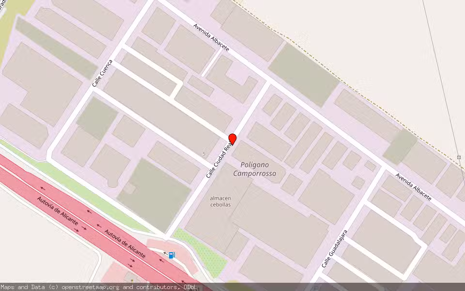 Mapa de Subasta Inmueble (Nave industrial) en Chinchilla De Monte-aragon, Albacete