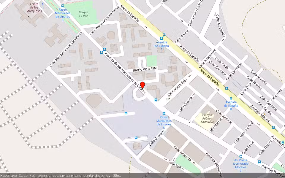 Mapa de Subasta Inmueble (Vivienda) en Linares, Jaén