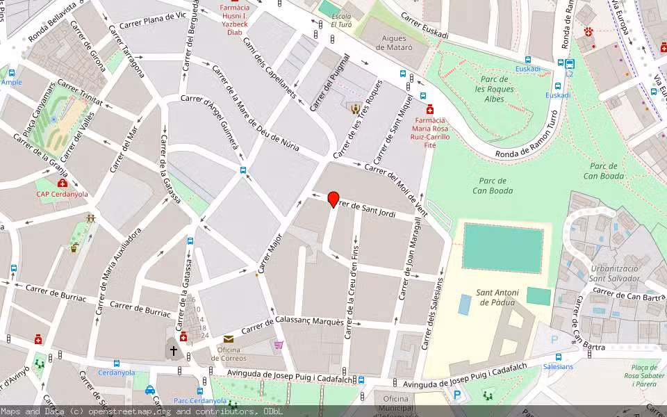 Mapa de Subasta Inmueble (Vivienda) en Mataró, Barcelona