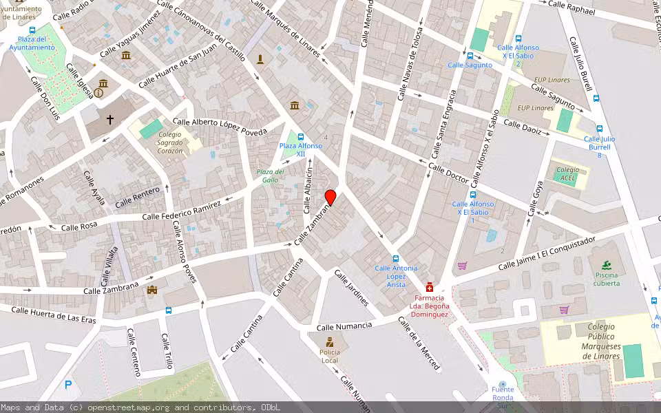 Mapa de Subasta Inmueble (Vivienda) en Linares, Jaén
