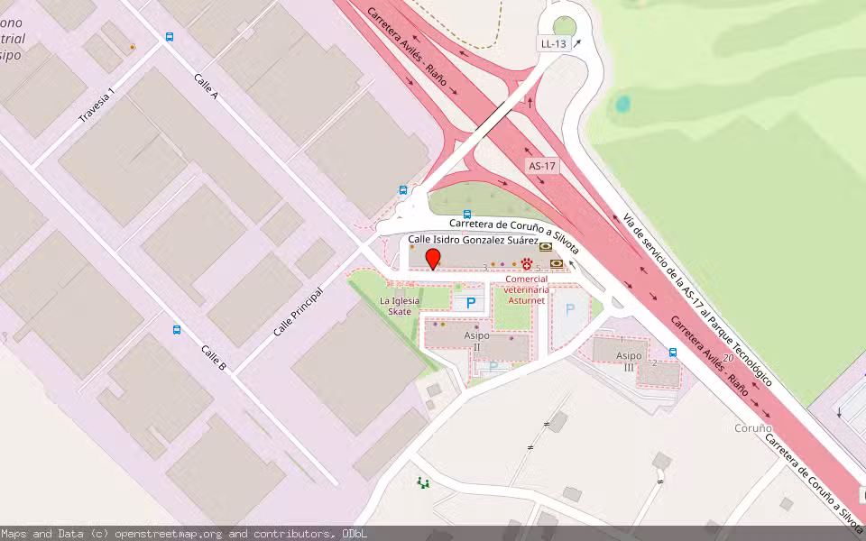 Mapa de Subasta Inmueble (Local comercial) en Llanera, Asturias