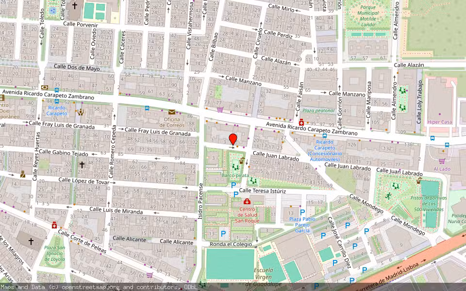 Mapa de Subasta Inmueble (Vivienda) en Badajoz