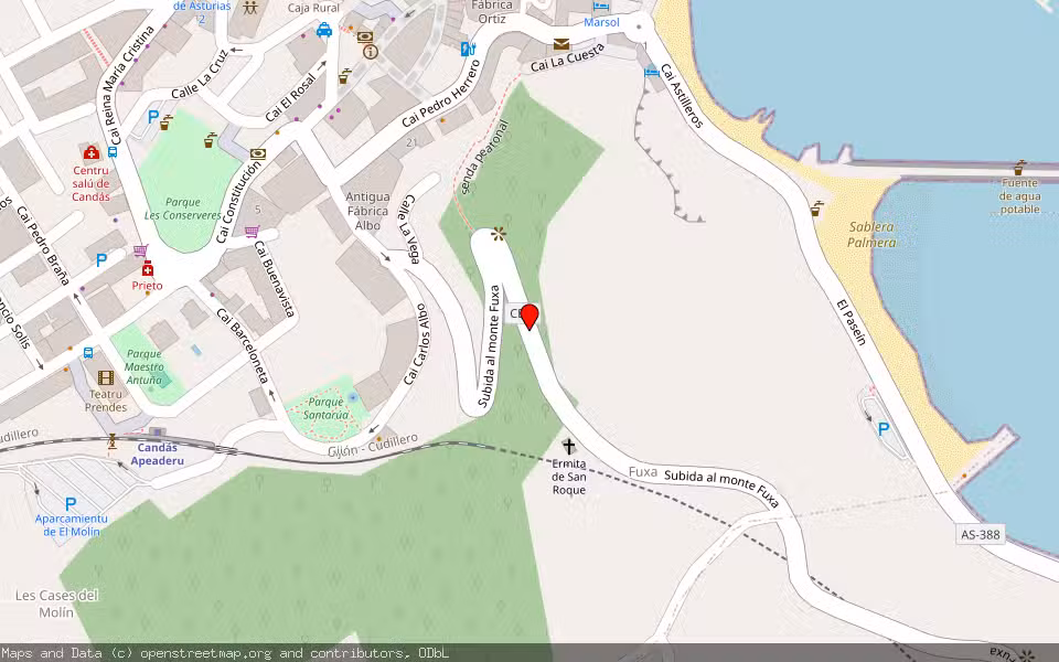 Mapa de Subasta Inmueble (Finca rústica) en Candas, Asturias