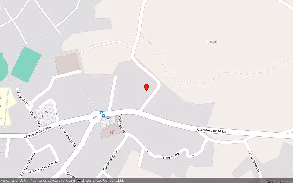 Mapa de Subasta Inmueble (Vivienda) en Alfas Del Pi, Alicante/Alacant